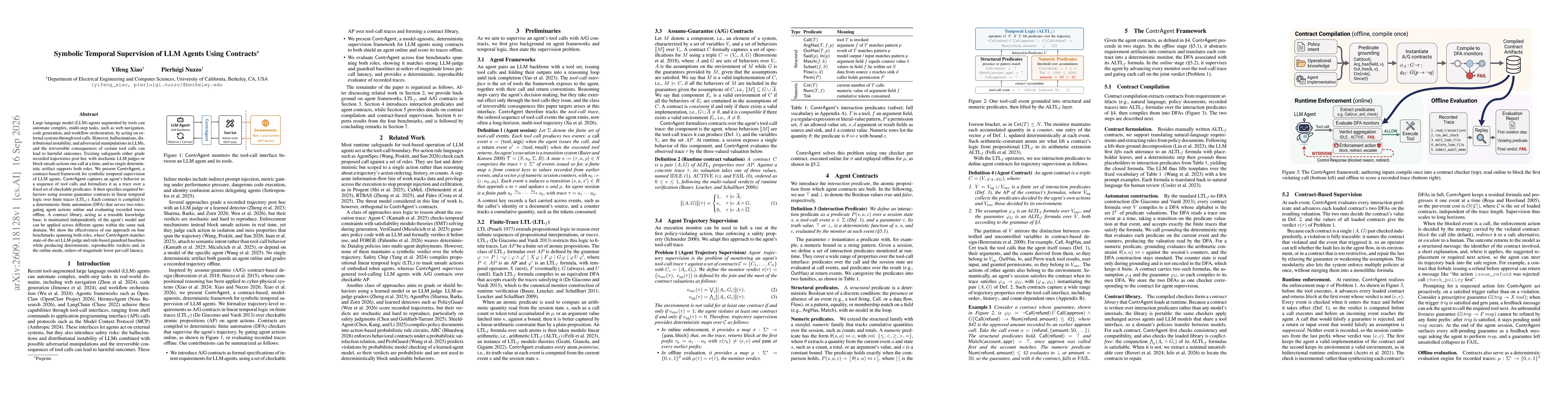 Thumbnail for Symbolic Temporal Supervision of LLM Agents Using Contracts