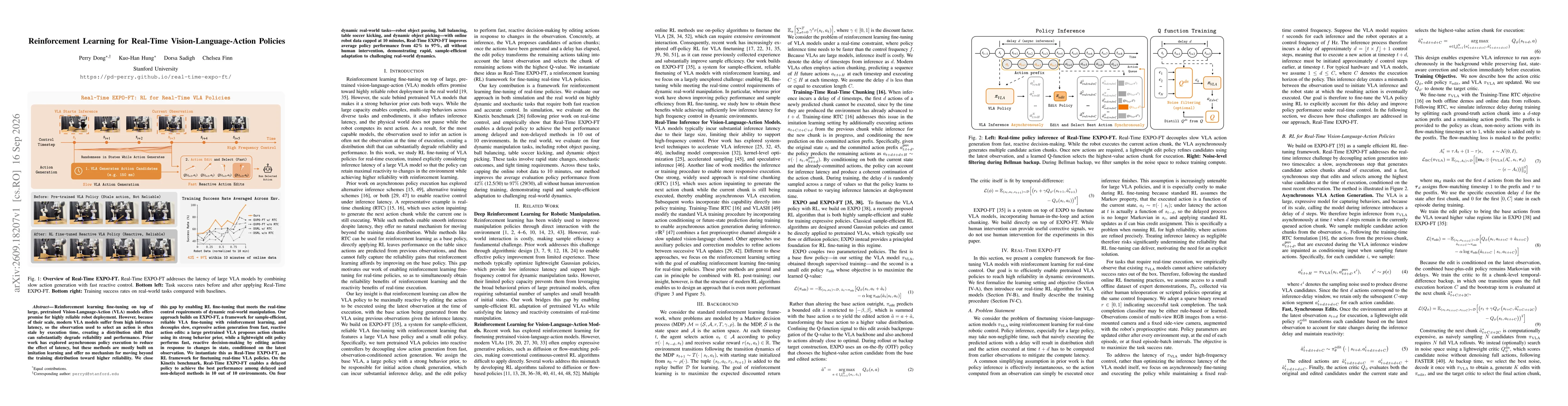 Thumbnail for Reinforcement Learning for Real-Time Vision-Language-Action Policies
