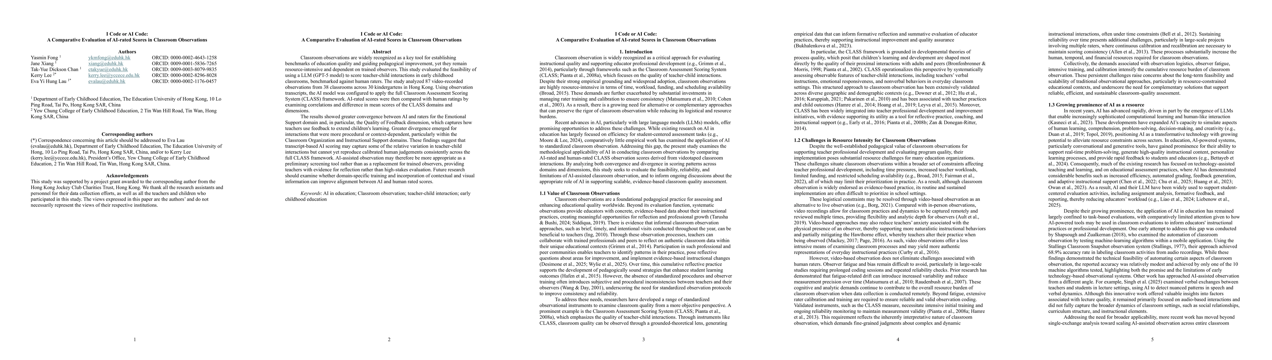 Thumbnail for I code or AI code: A comparative evaluation of AI-rated scores in classroom observations
