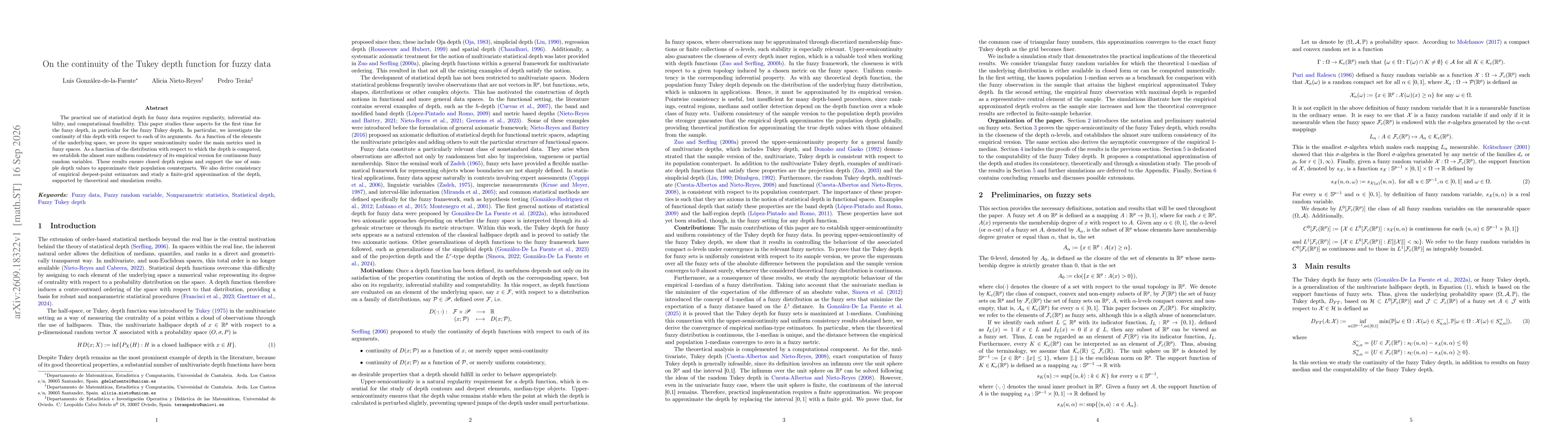 Thumbnail for On the continuity of the Tukey depth function for fuzzy data