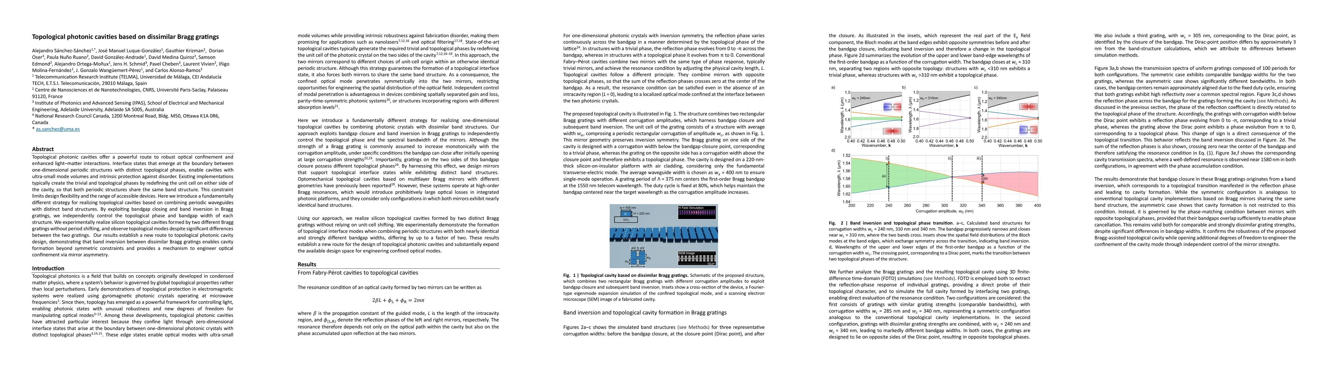 Thumbnail for Topological photonic cavities based on dissimilar Bragg gratings