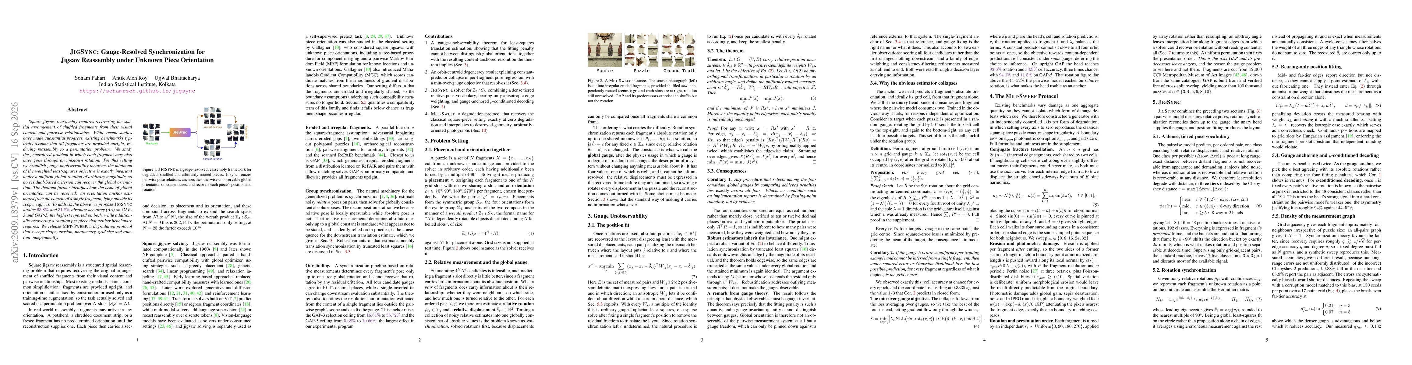Thumbnail for JigSync: Gauge-Resolved Synchronization for Jigsaw Reassembly under Unknown Piece Orientation
