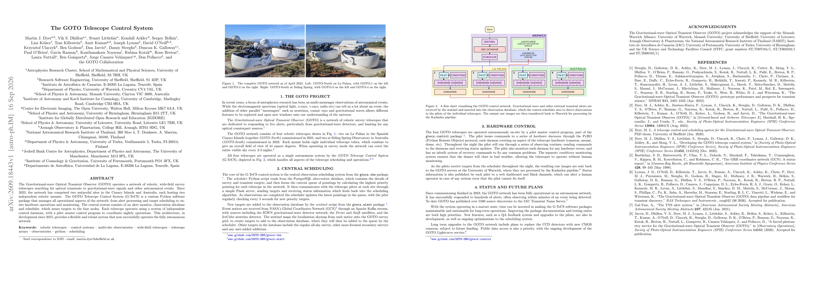 Thumbnail for The GOTO Telescope Control System
