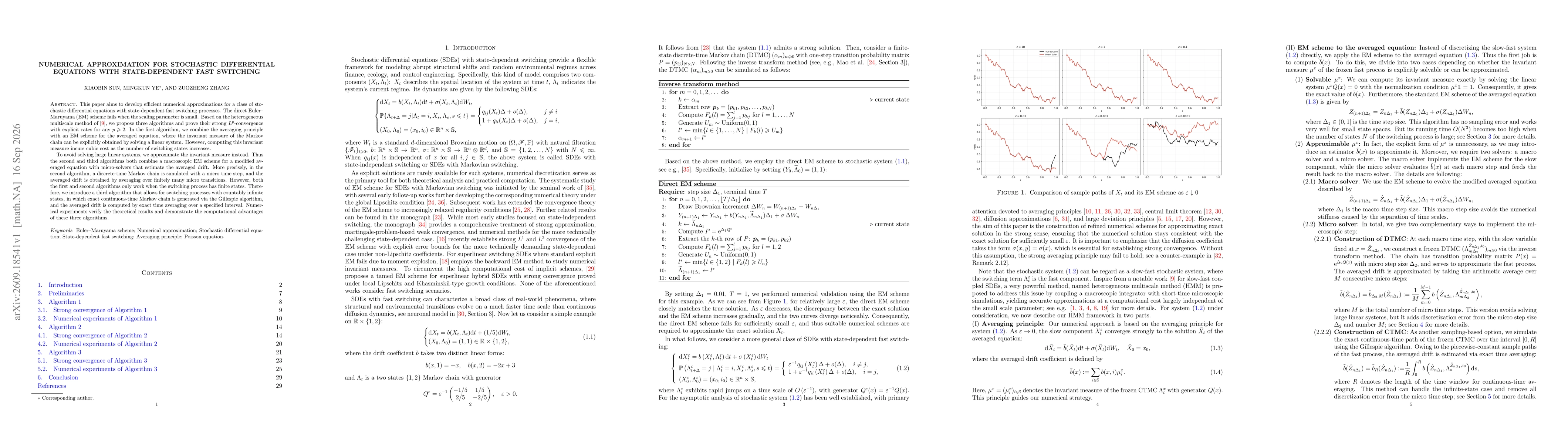 Thumbnail for Numerical approximation for stochastic differential equations with state-dependent fast switching