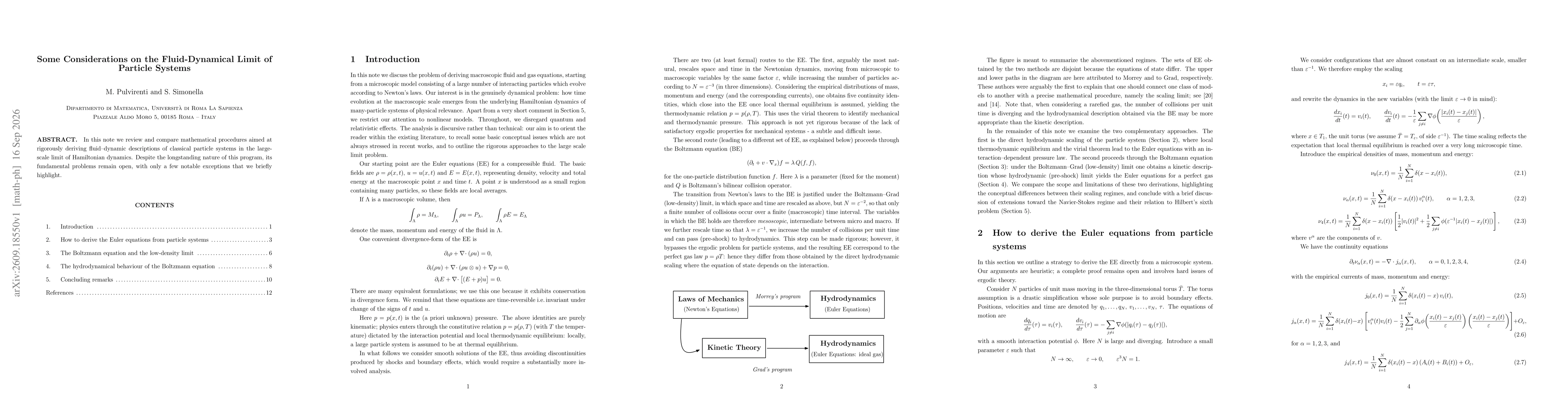 Thumbnail for Some Considerations on the Fluid-Dynamical Limit of Particle Systems