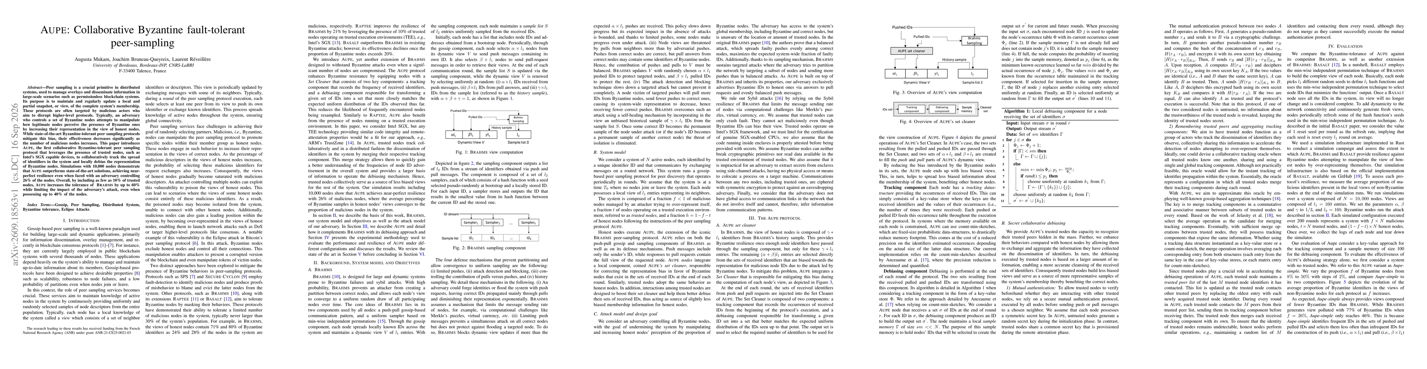Thumbnail for AUPE: Collaborative byzantine fault-tolerant peer-sampling