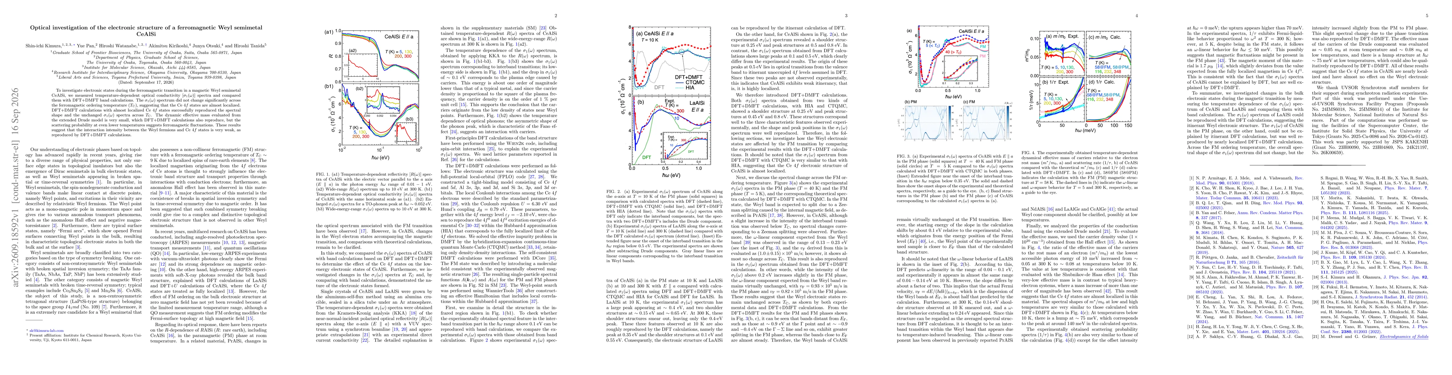 Thumbnail for Optical investigation of the electronic structure of a ferromagnetic Weyl semimetal CeAlSi
