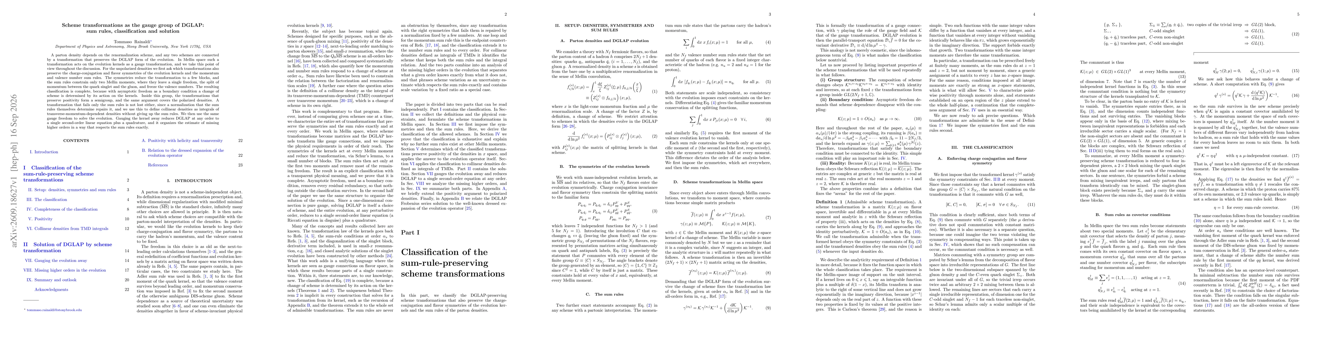 Thumbnail for Scheme transformations as the gauge group of DGLAP: sum rules, classification and solution