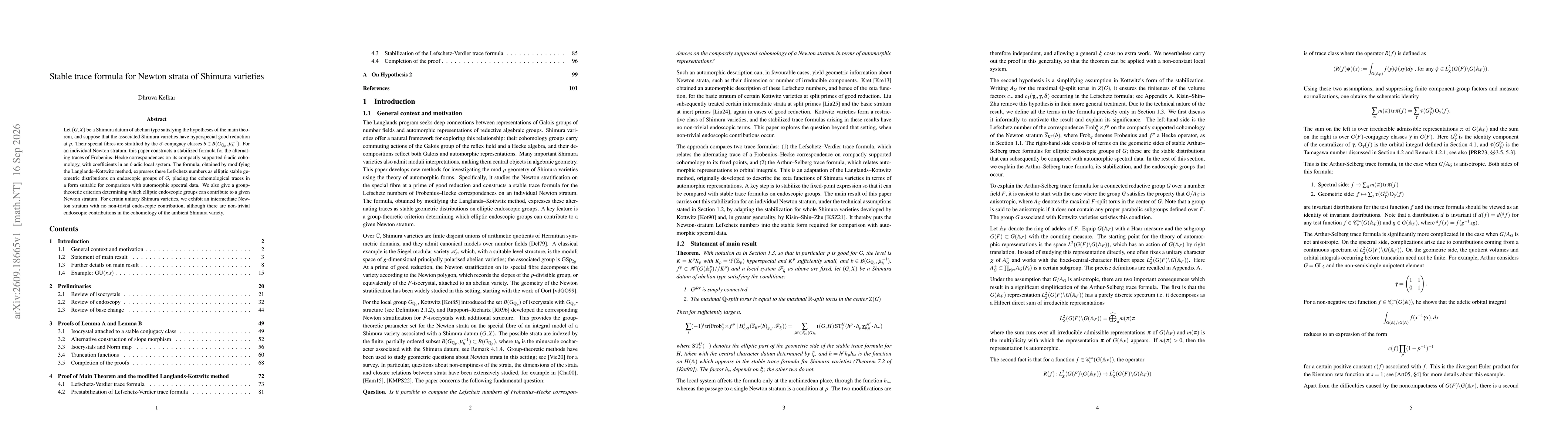 Thumbnail for Stable Trace Formula for Newton strata of Shimura varieties