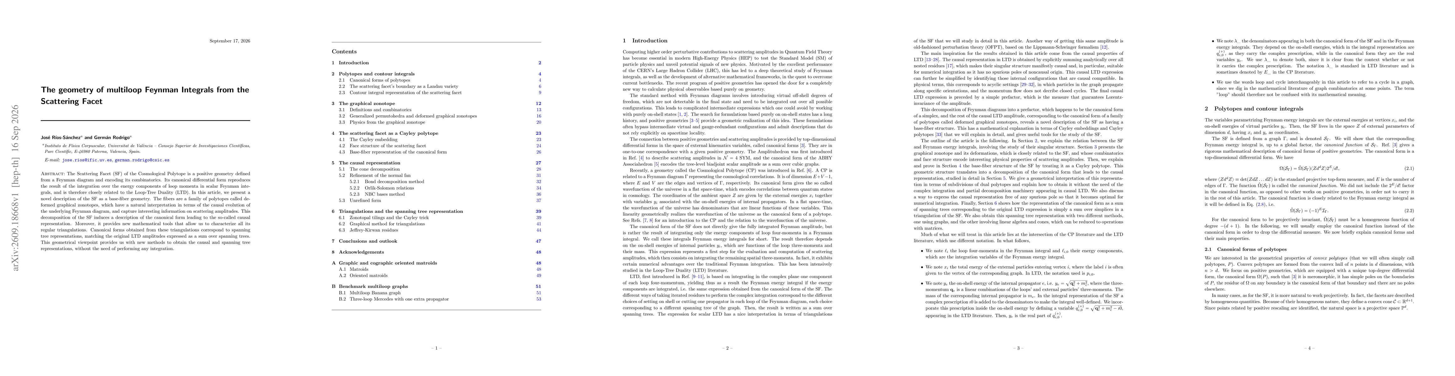 Thumbnail for The geometry of multiloop Feynman Integrals from the Scattering Facet