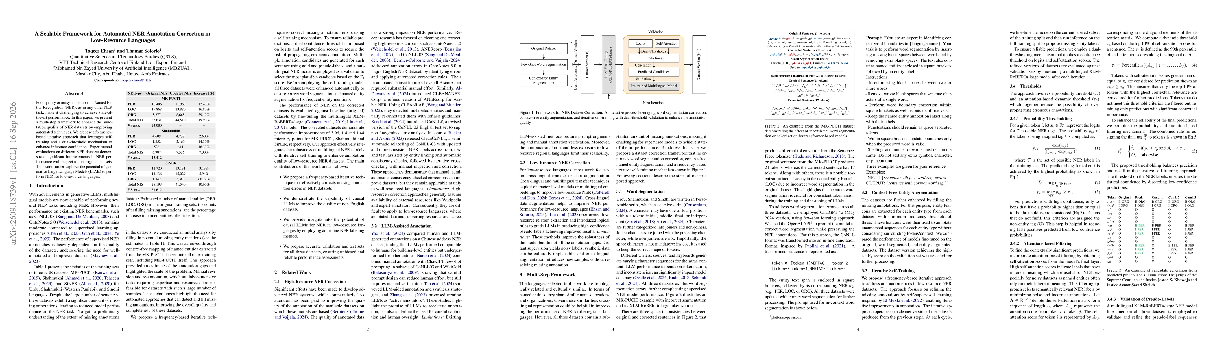 Thumbnail for A Scalable Framework for Automated NER Annotation Correction in Low-Resource Languages