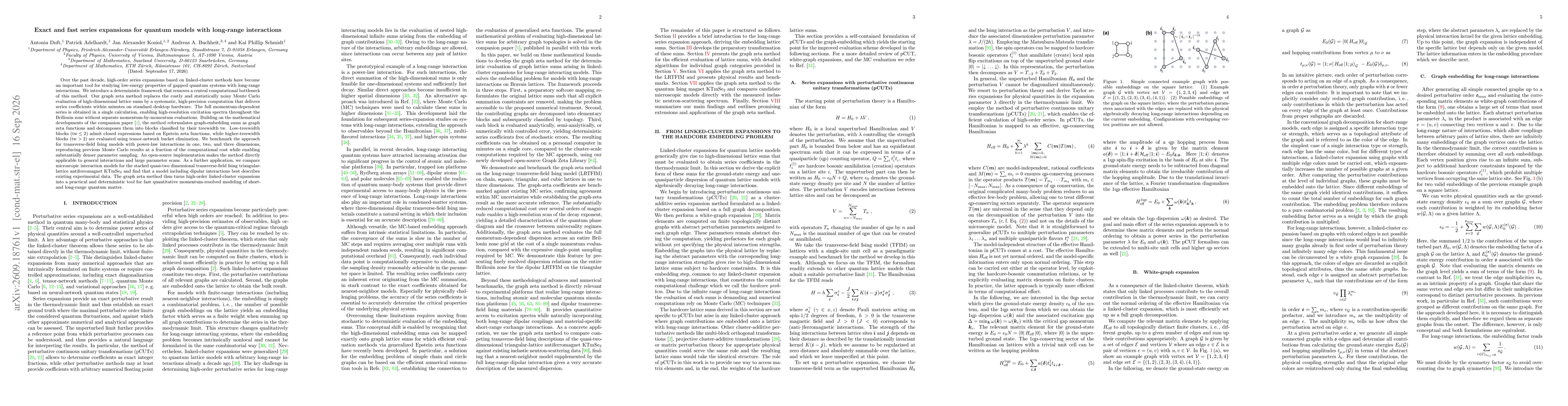 Thumbnail for Exact and fast series expansions for quantum models with long-range interactions