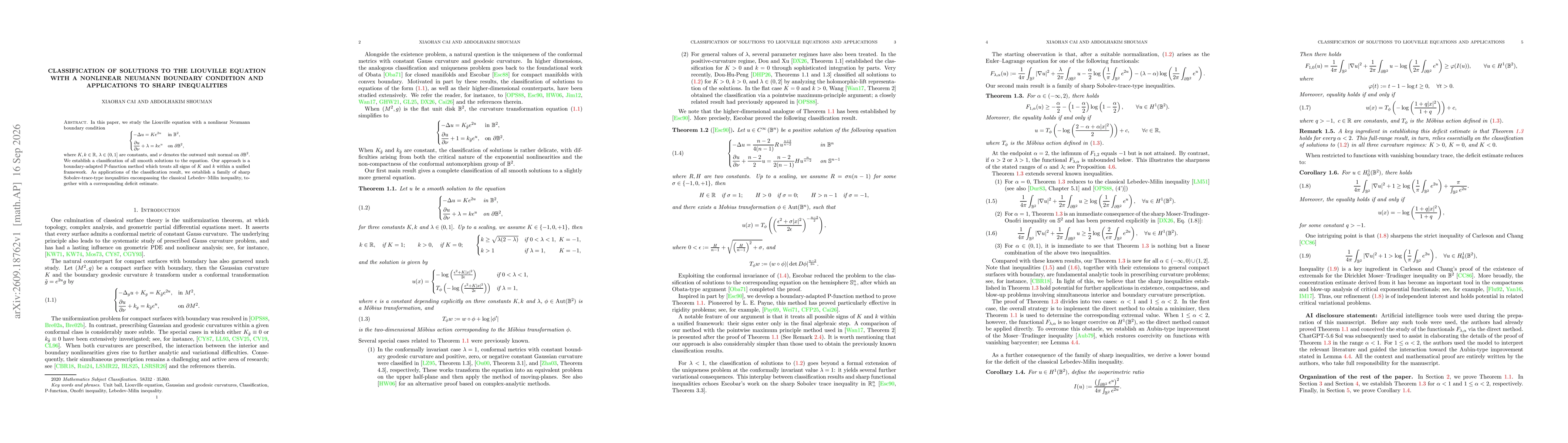 Thumbnail for Classification of solutions to the Liouville equation with a nonlinear Neumann boundary condition and applications to sharp inequalities