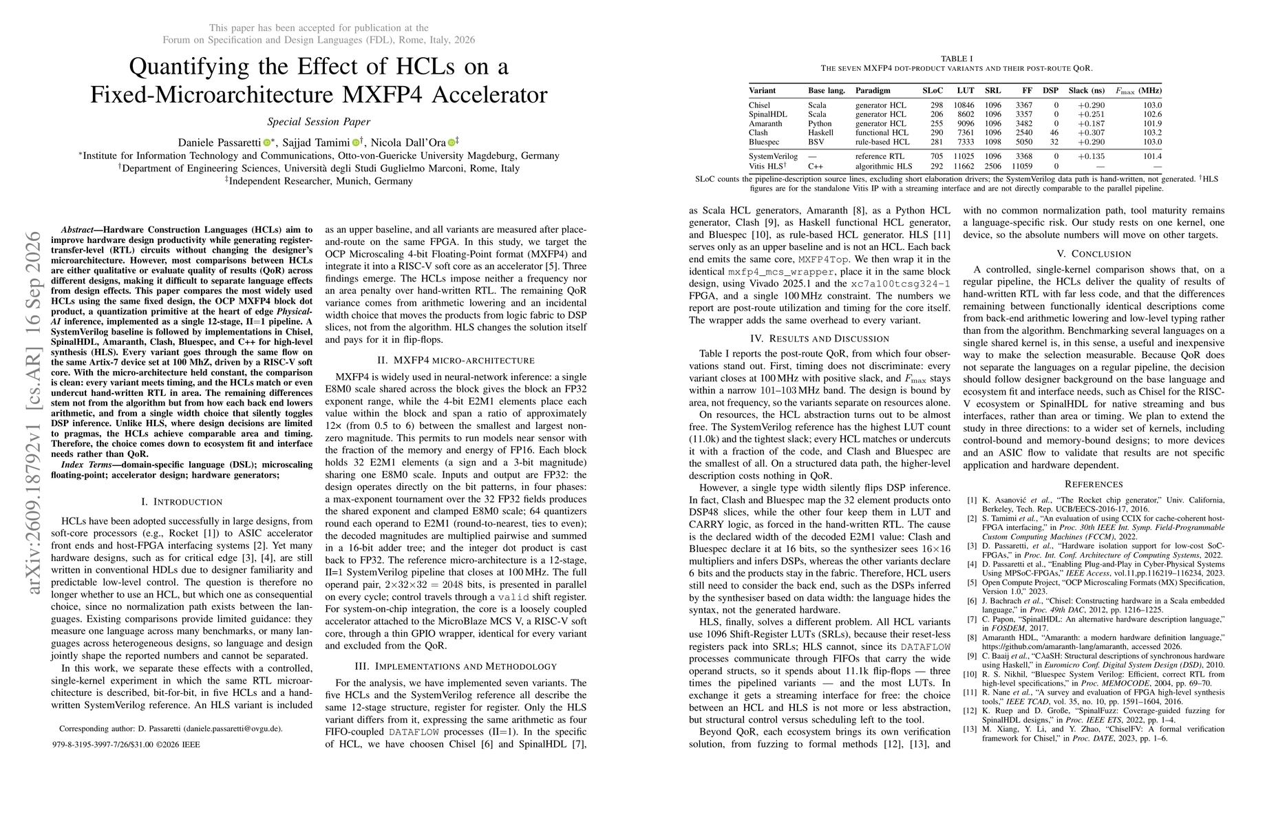 Thumbnail for Quantifying the Effect of HCLs on a Fixed-Microarchitecture MXFP4 Accelerator