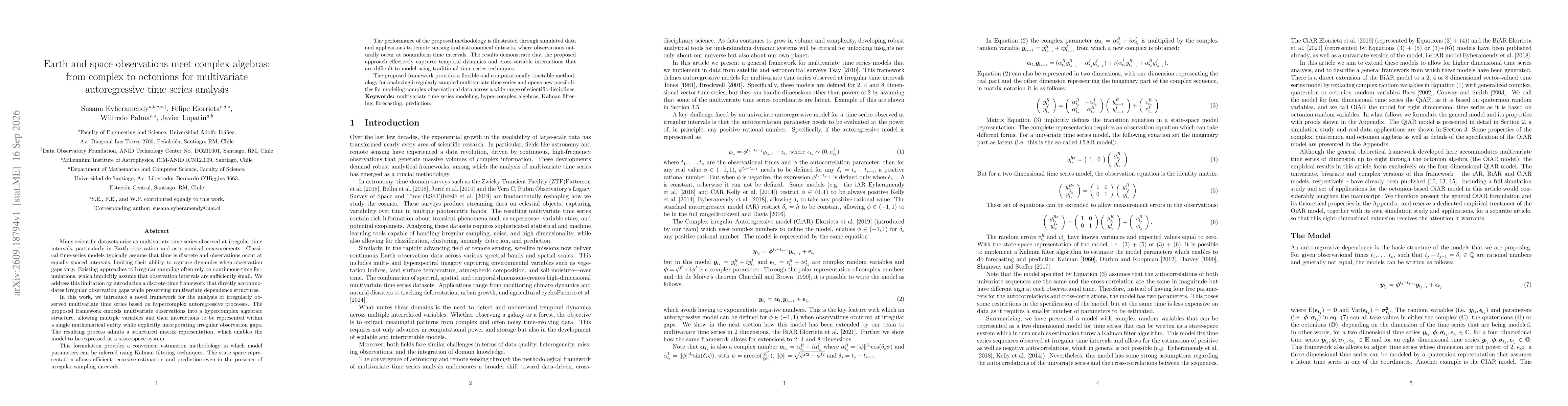 Thumbnail for Earth and space observations meet complex algebras: from complex to octonions for multivariate autoregressive time series analysis