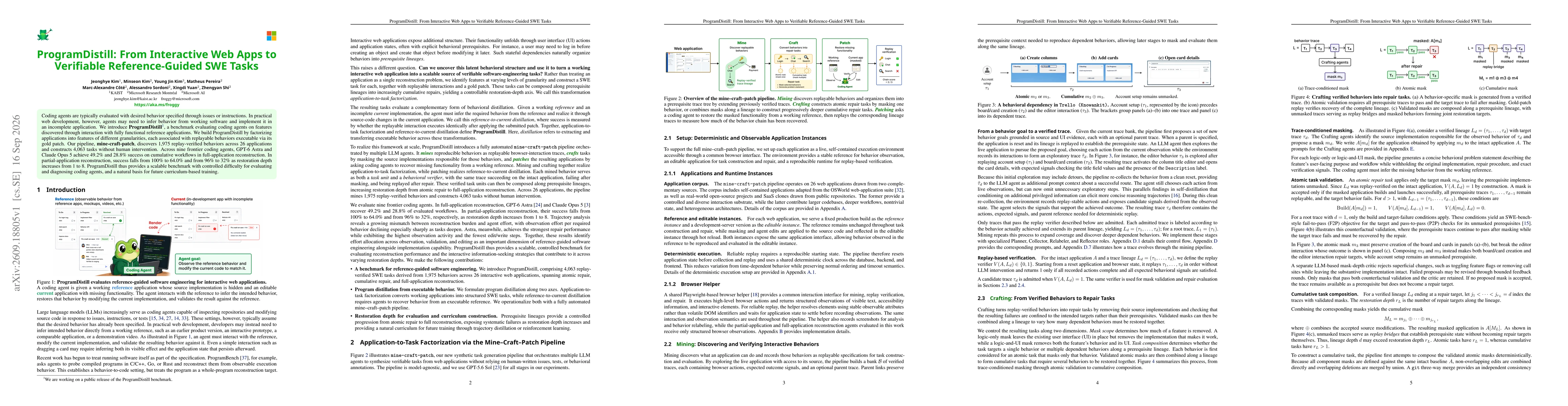 Thumbnail for ProgramDistill: From Interactive Web Apps to Verifiable Reference-Guided SWE Tasks