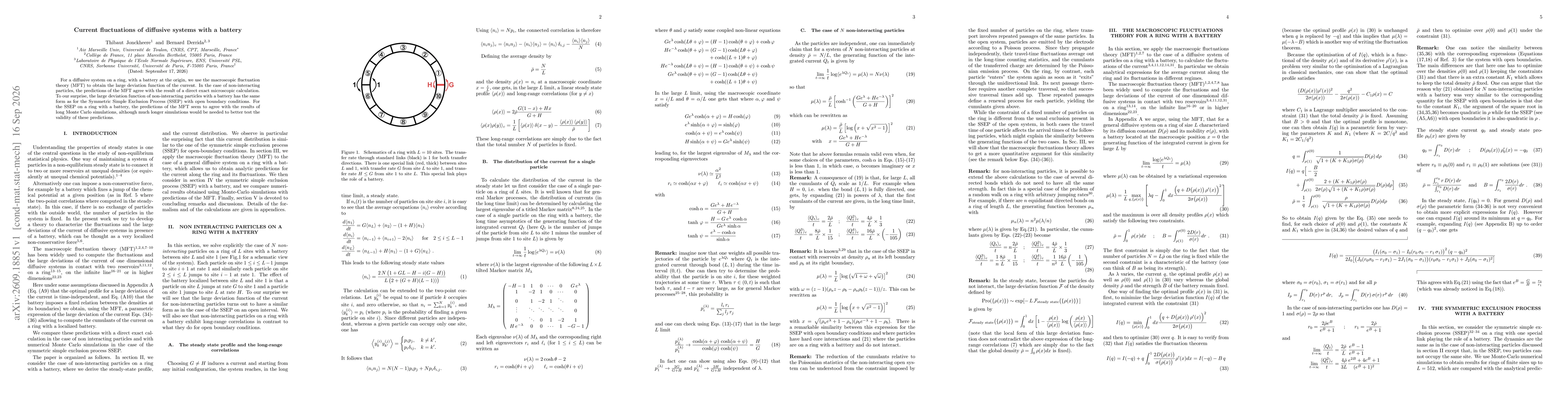 Thumbnail for Current fluctuations of diffusive systems with a battery
