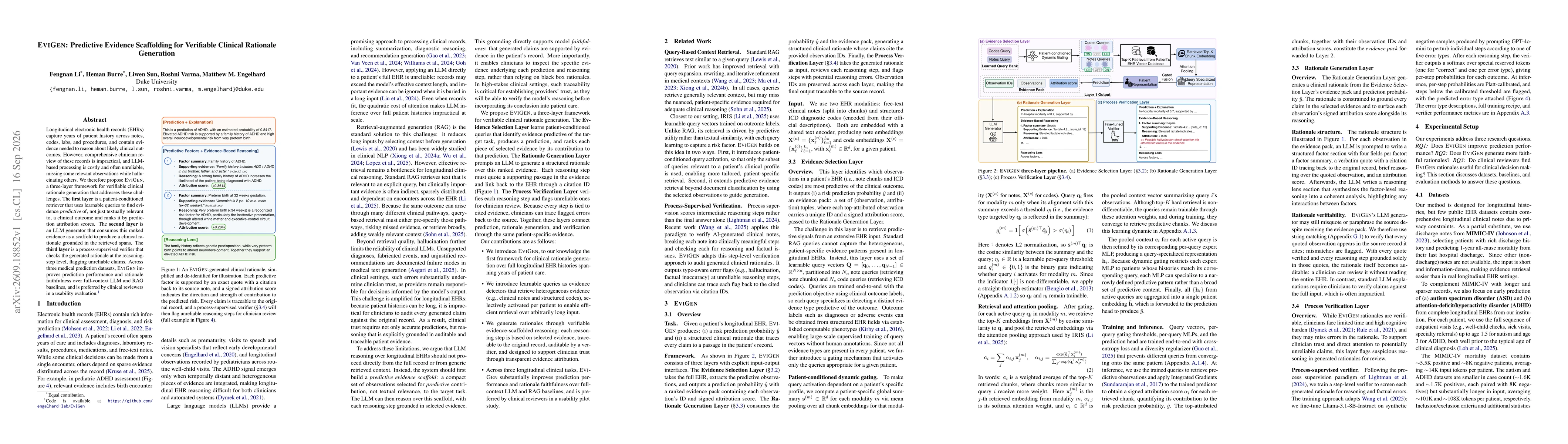 Thumbnail for EviGen: Predictive Evidence Scaffolding for Verifiable Clinical Rationale Generation