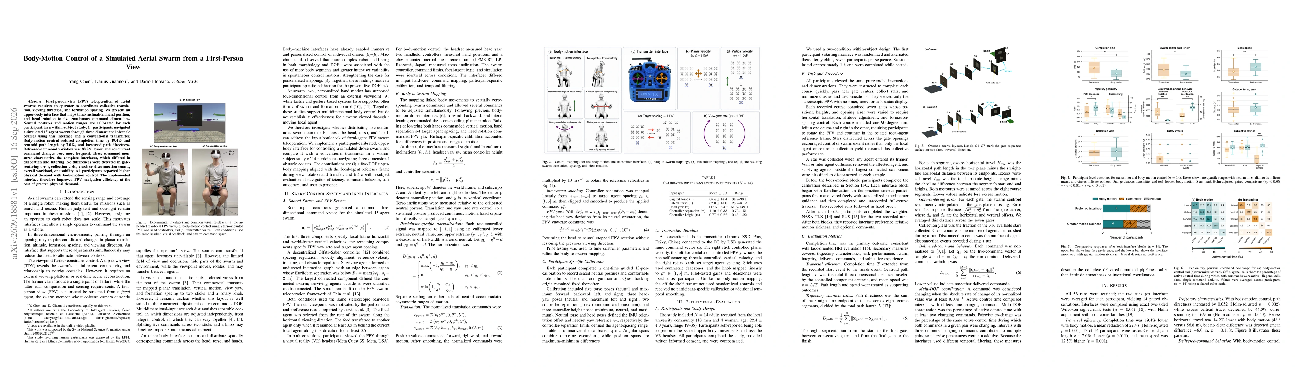 Thumbnail for Body-Motion Control of a Simulated Aerial Swarm from a First-Person View