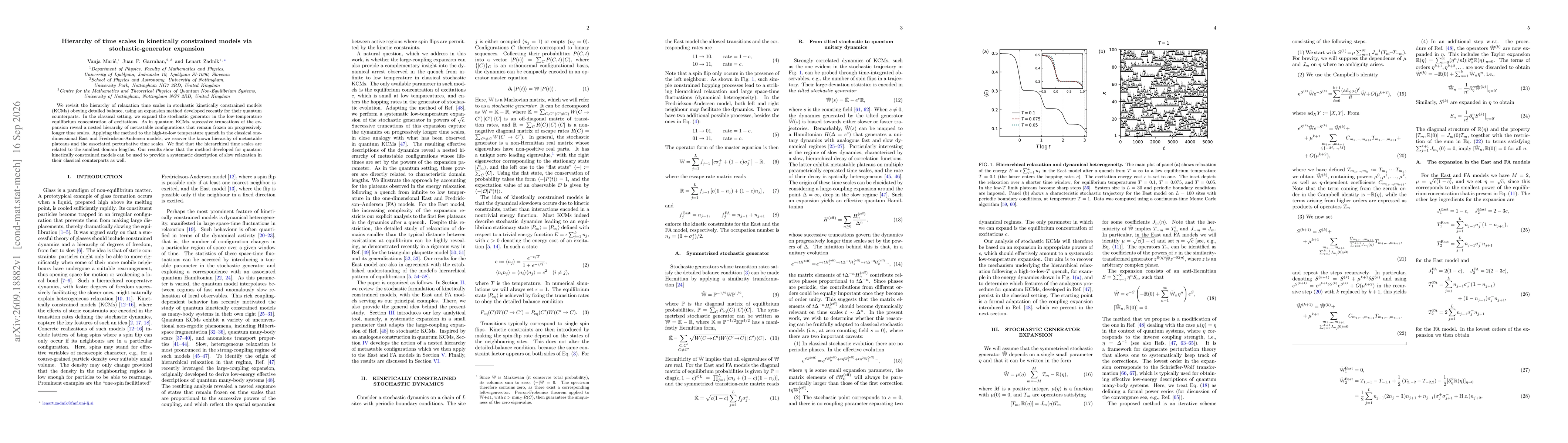 Thumbnail for Hierarchy of time scales in kinetically constrained models via stochastic-generator expansion