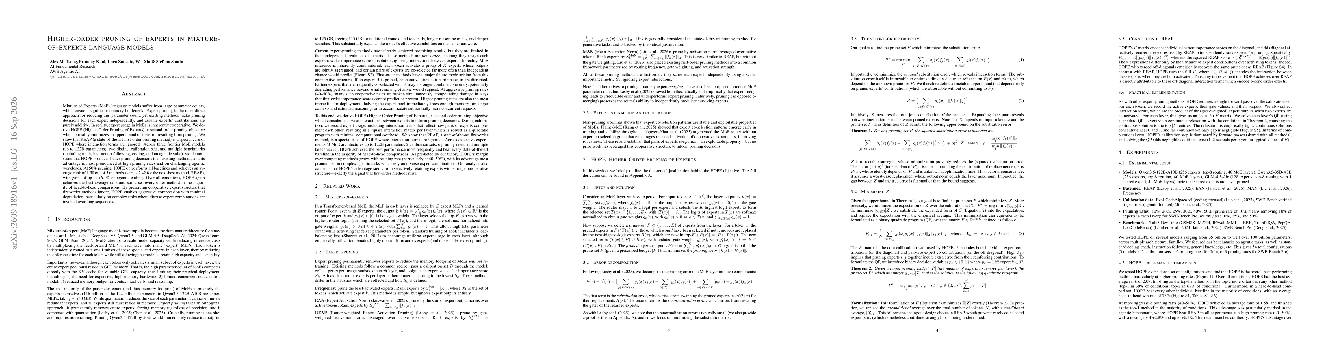 Thumbnail for Higher-order pruning of experts in mixture-of-experts language models