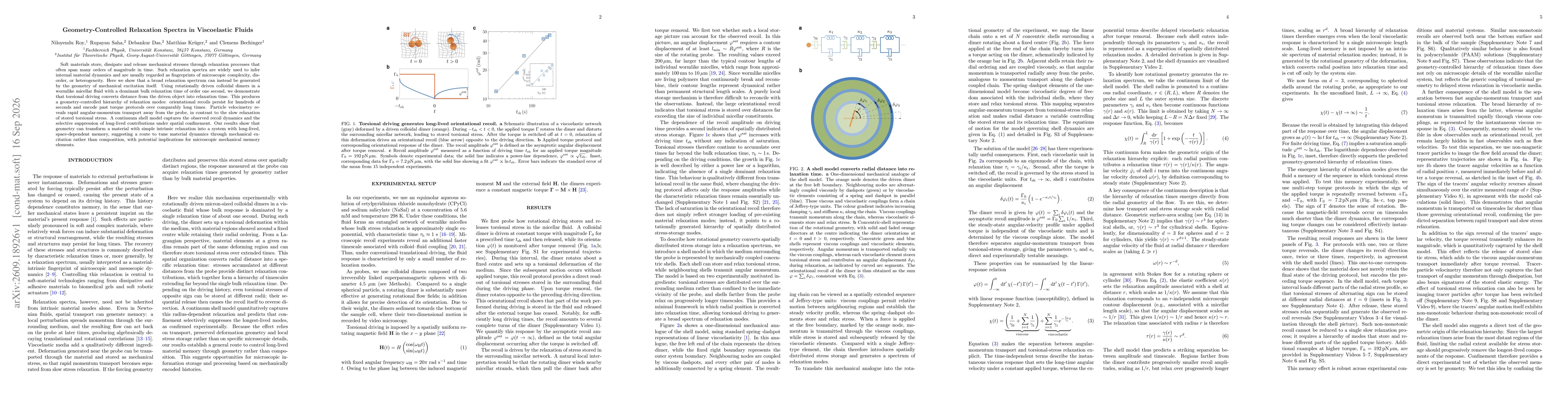 Thumbnail for Geometry-Controlled Relaxation Spectra in Viscoelastic Fluids