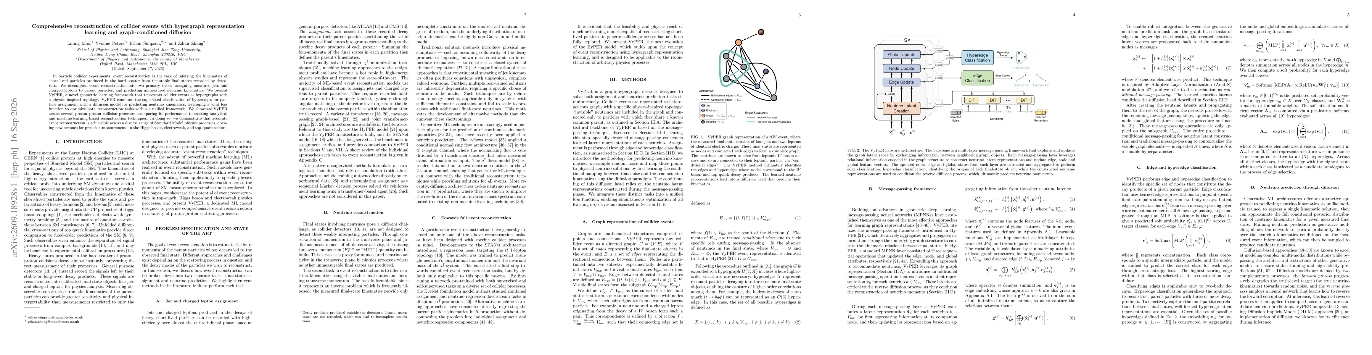 Thumbnail for Comprehensive reconstruction of collider events with hypergraph representation learning and graph-conditioned diffusion