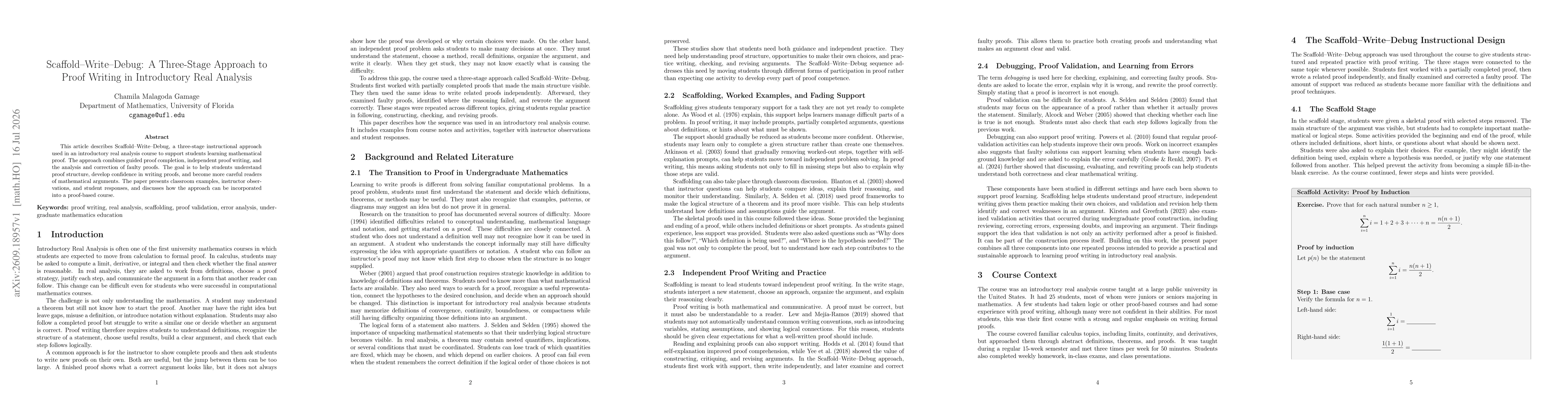 Thumbnail for Scaffold Write Debug: A Three-Stage Approach to Proof Writing in Introductory Real Analysis