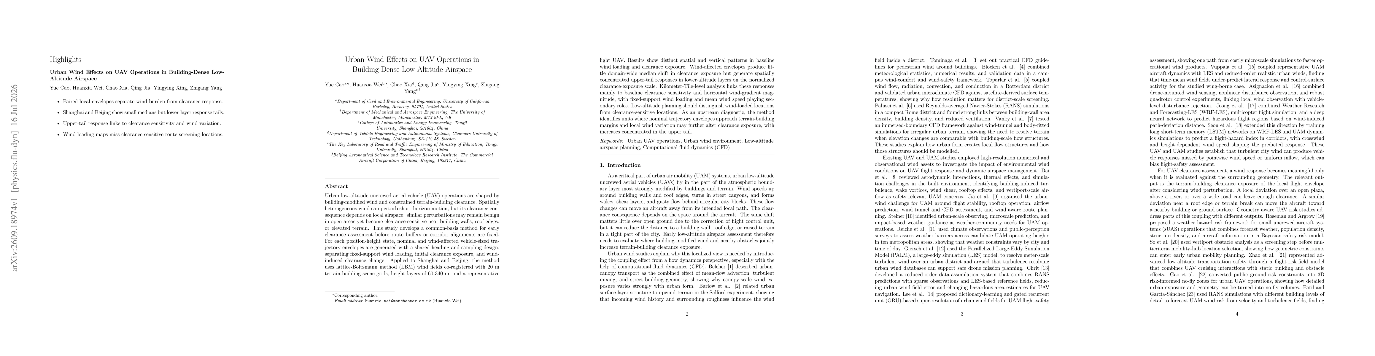 Thumbnail for Urban Wind Effects on UAV Operations in Building-Dense Low-Altitude Airspace