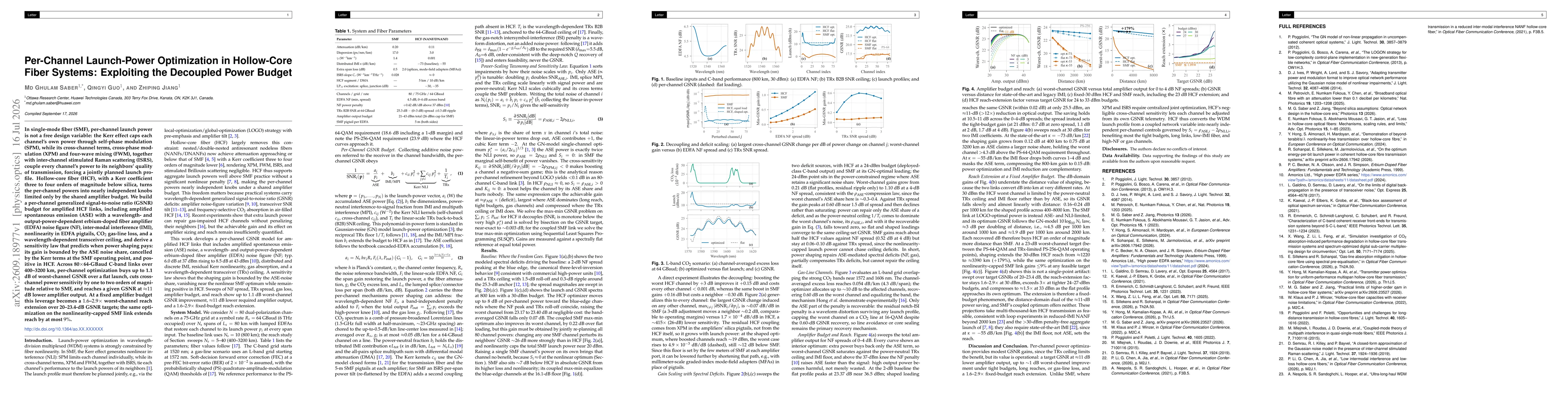 Thumbnail for Per-Channel Launch-Power Optimization in Hollow-Core Fiber Systems: Exploiting the Decoupled Power Budget