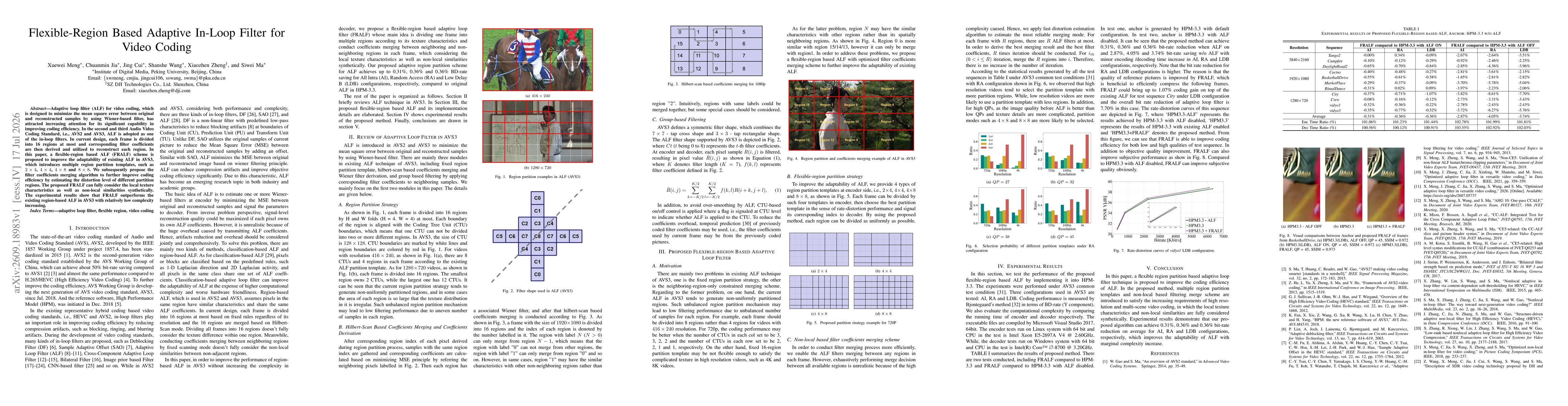 Thumbnail for Flexible-Region Based Adaptive In-Loop Filter for Video Coding