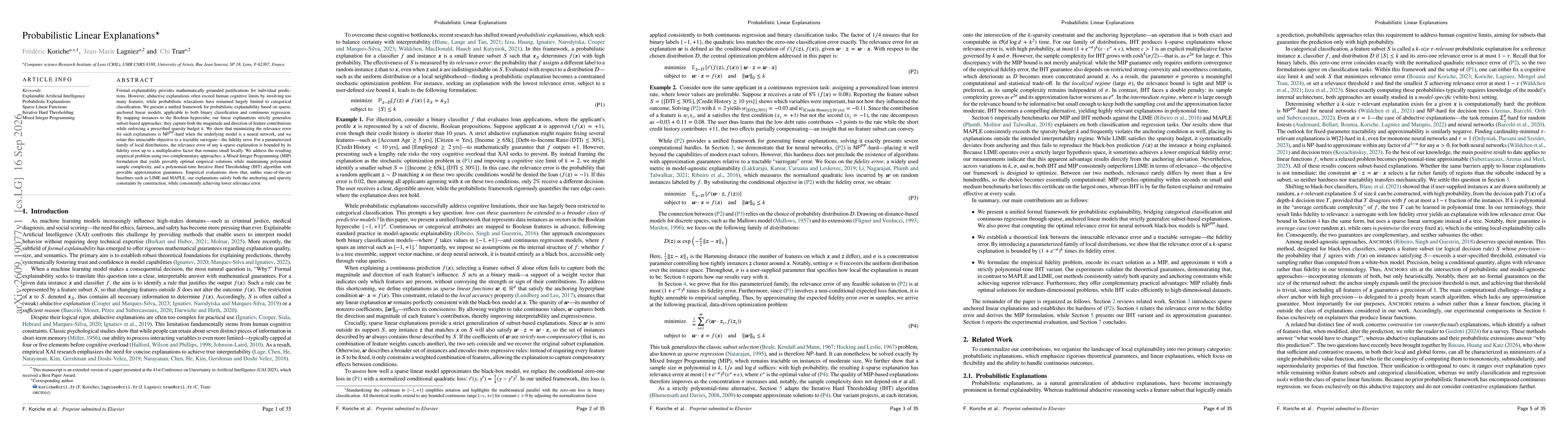 Thumbnail for Probabilistic Linear Explanations