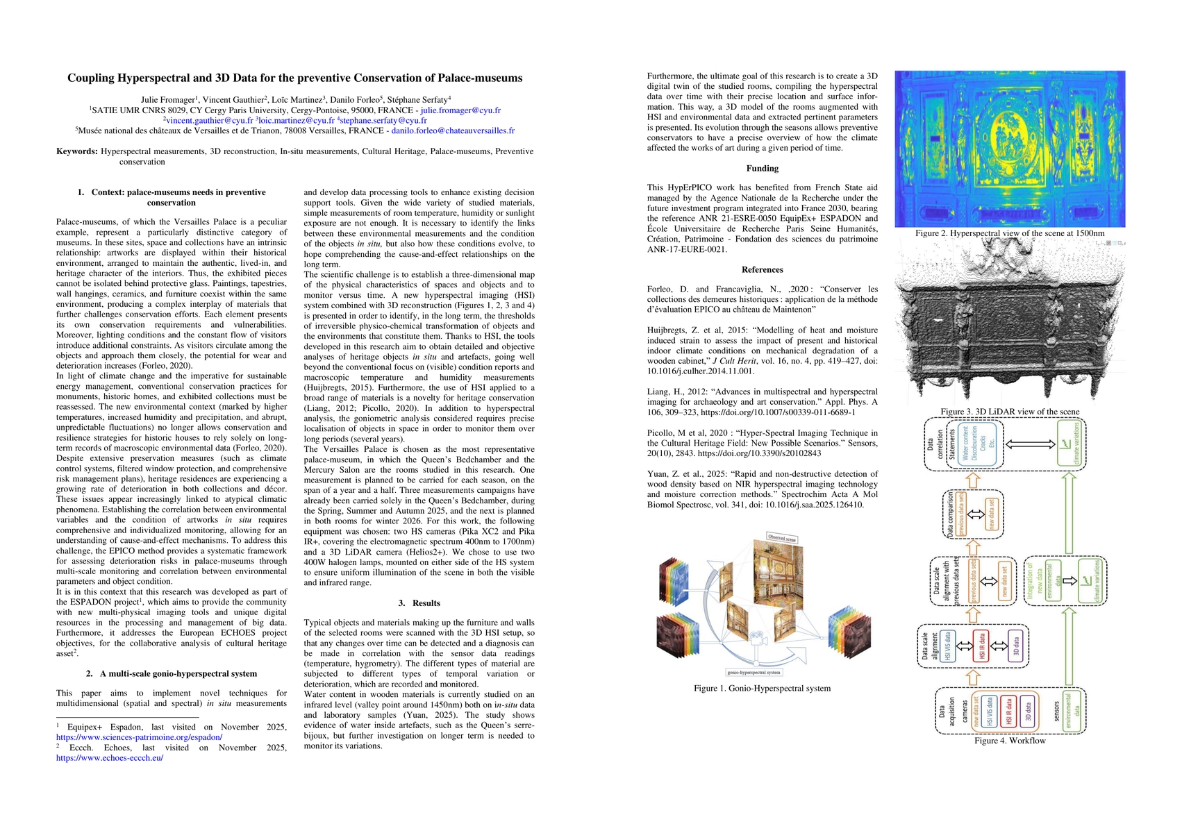 Thumbnail for Coupling Hyperspectral and 3D Data for the preventive Conservation of Palace-museums