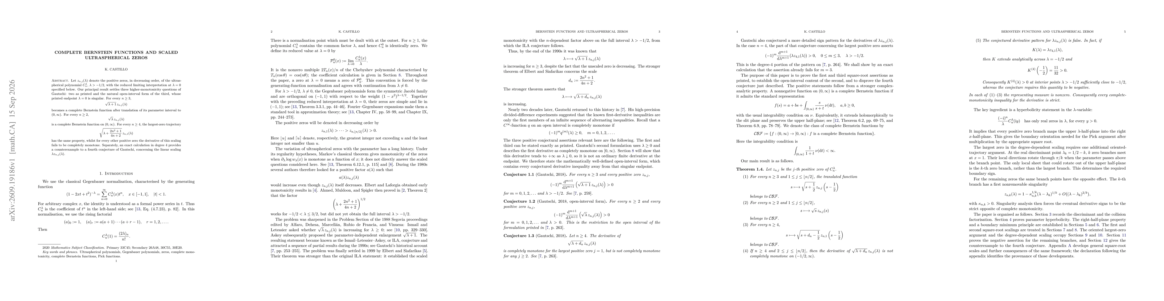 Thumbnail for Complete Bernstein functions and scaled ultraspherical zeros