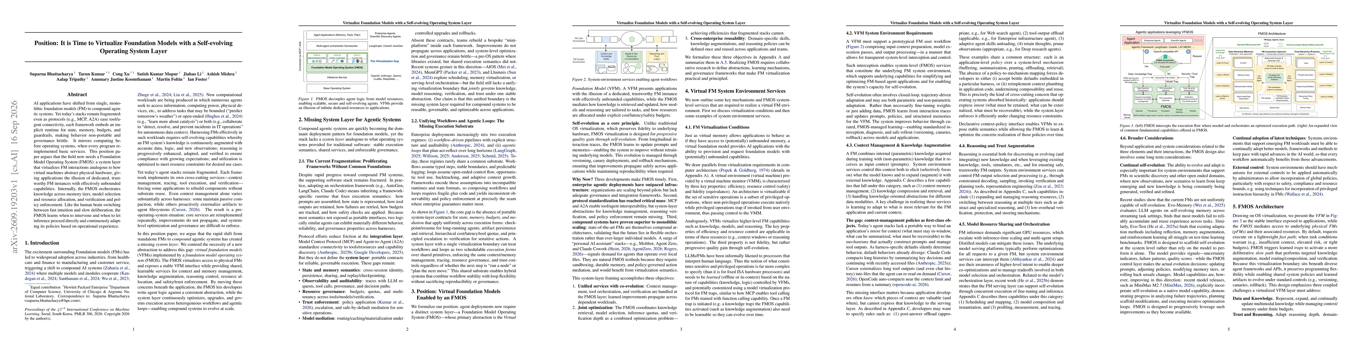 Thumbnail for Position: It is Time to Virtualize Foundation Models with a Self-evolving Operating System Layer