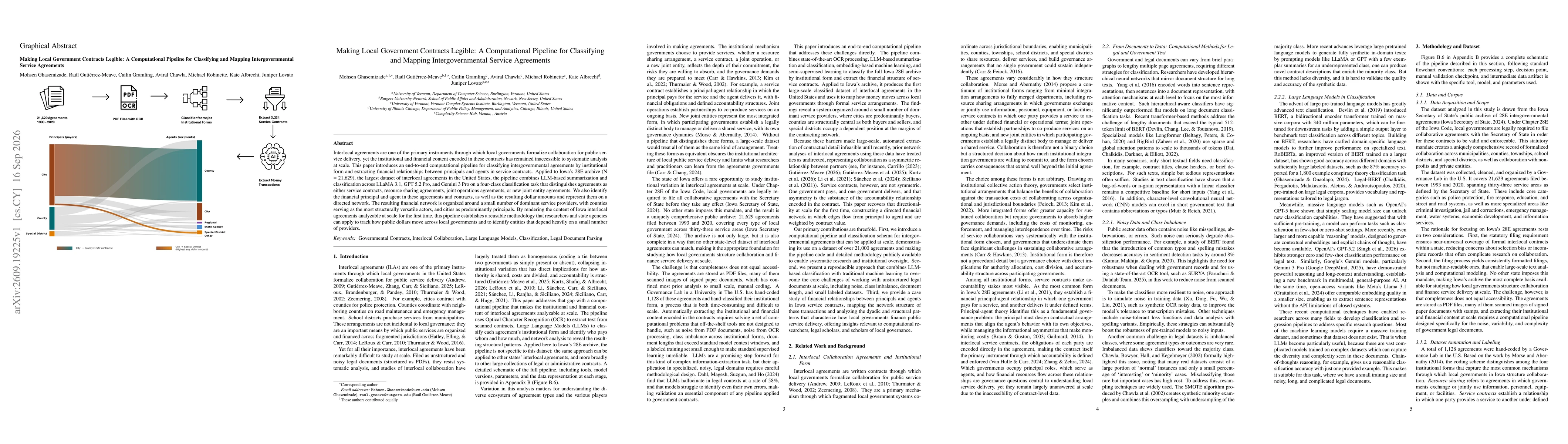 Thumbnail for Making Local Government Contracts Legible: A Computational Pipeline for Classifying and Mapping Intergovernmental Service Agreements