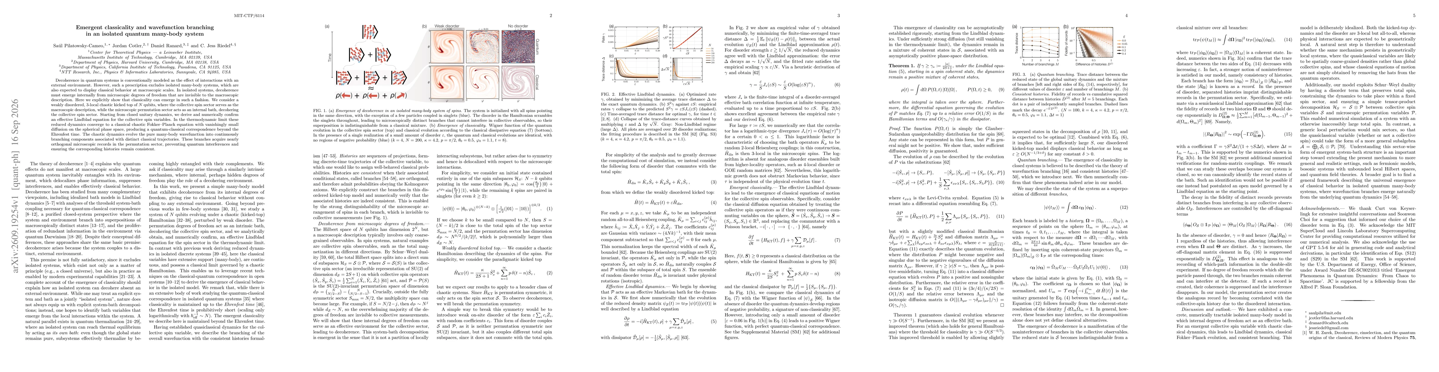 Thumbnail for Emergent classicality and wavefunction branching in an isolated quantum many-body system
