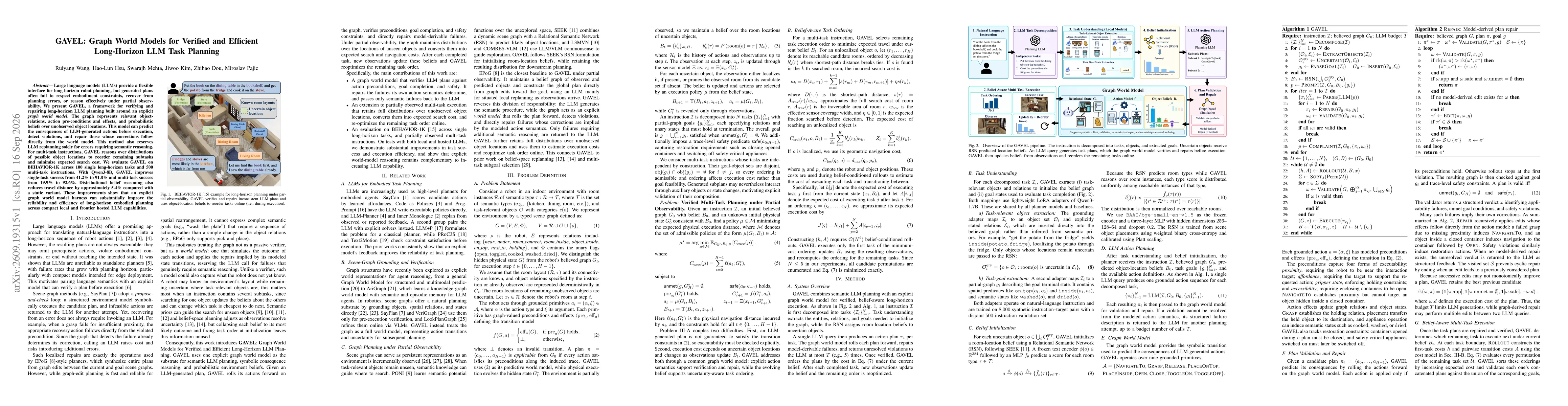 Thumbnail for GAVEL: Graph World Models for Verified and Efficient Long-Horizon LLM Task Planning