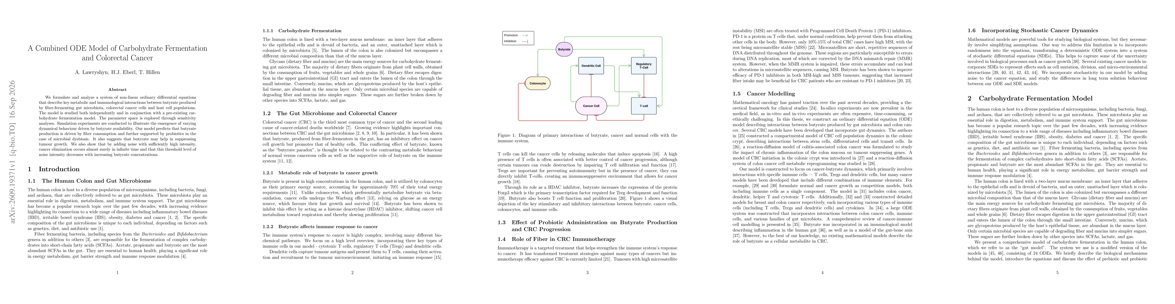 Thumbnail for A Combined ODE Model of Carbohydrate Fermentation and Colorectal Cancer