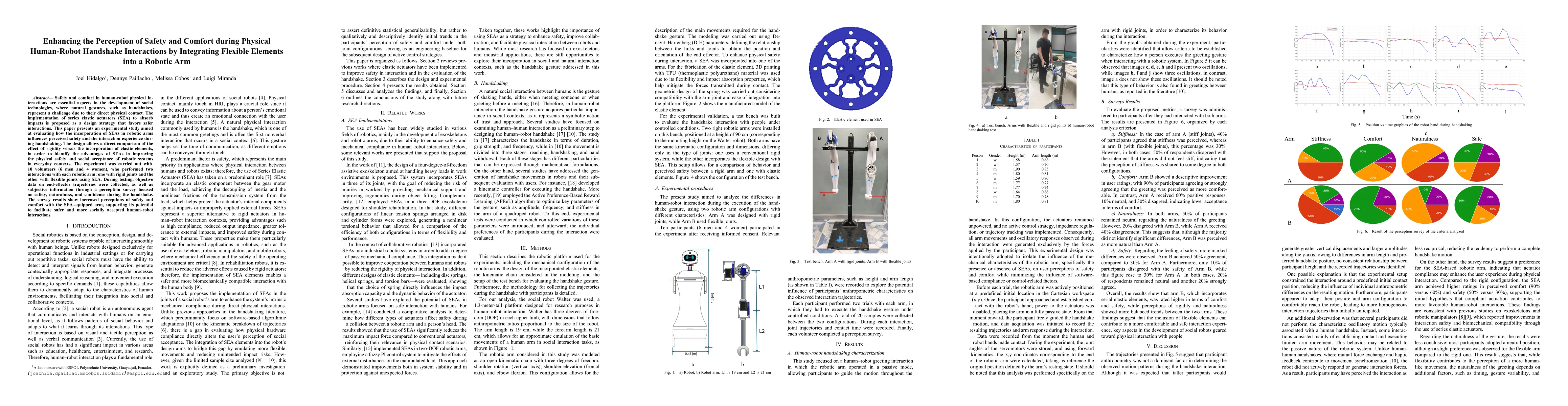 Thumbnail for Enhancing the Perception of Safety and Comfort during Physical Human-Robot Handshake Interactions by Integrating Flexible Elements into a Robotic Arm