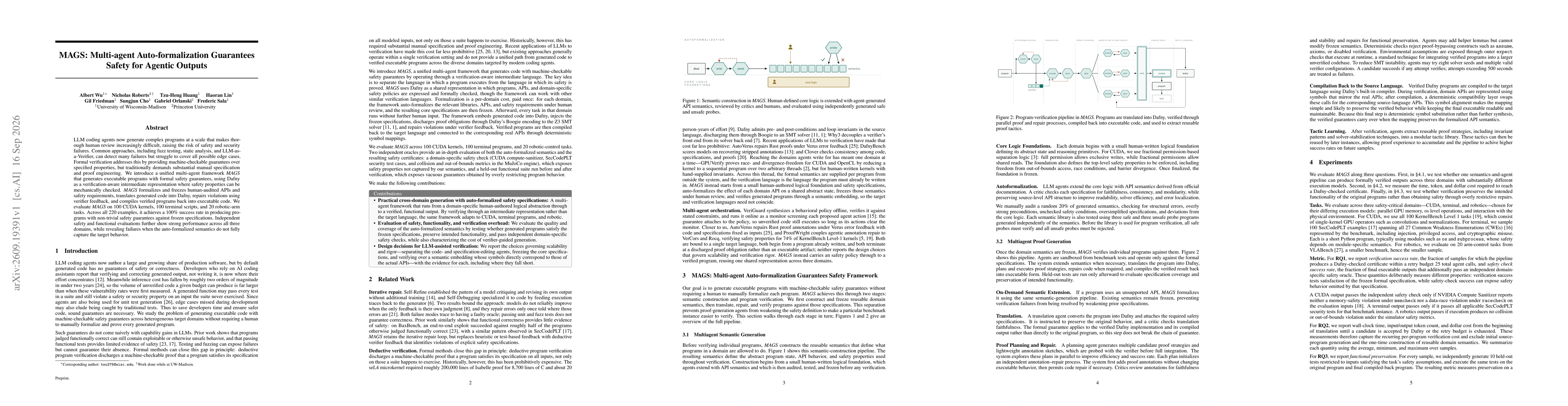 Thumbnail for MAGS: Multi-agent Auto-formalization Guarantees Safety for Agentic Outputs
