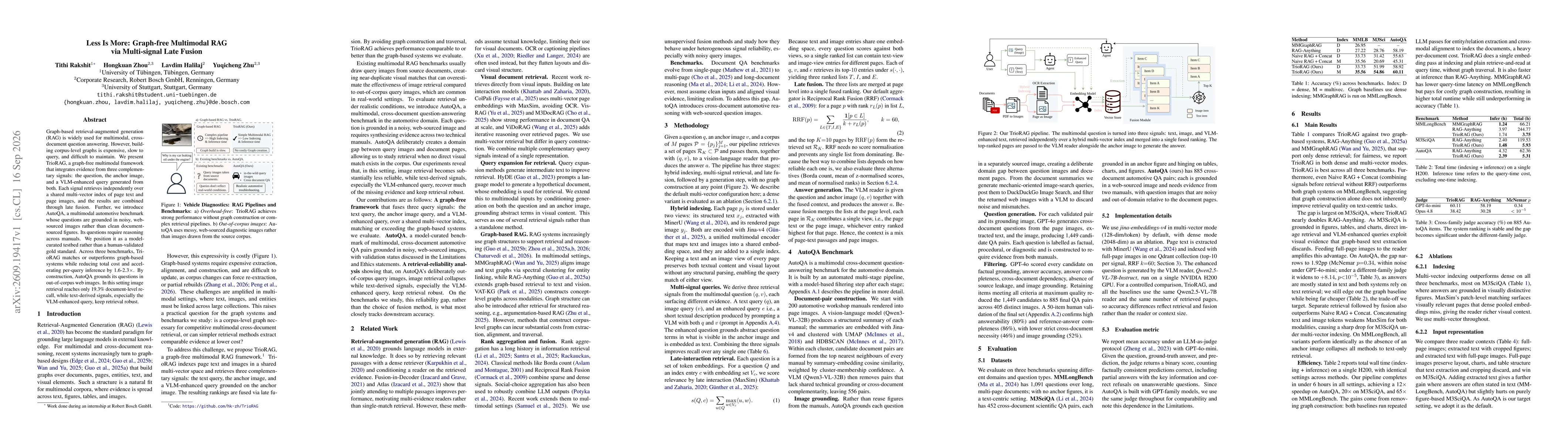 Thumbnail for Less Is More: Graph-free Multimodal RAG via Multi-signal Late Fusion