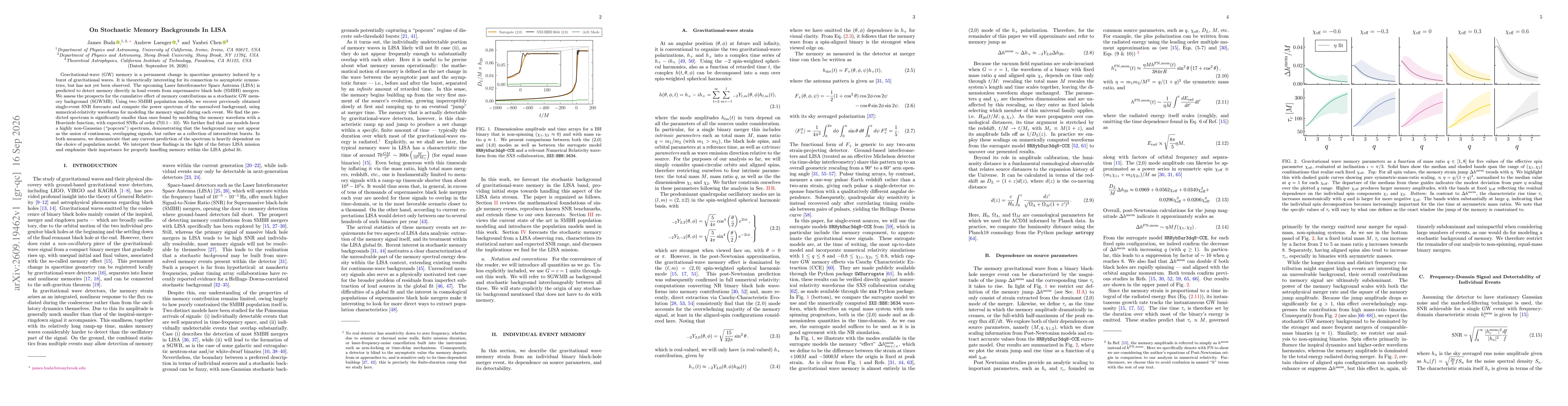 Thumbnail for On Stochastic Memory Backgrounds In LISA