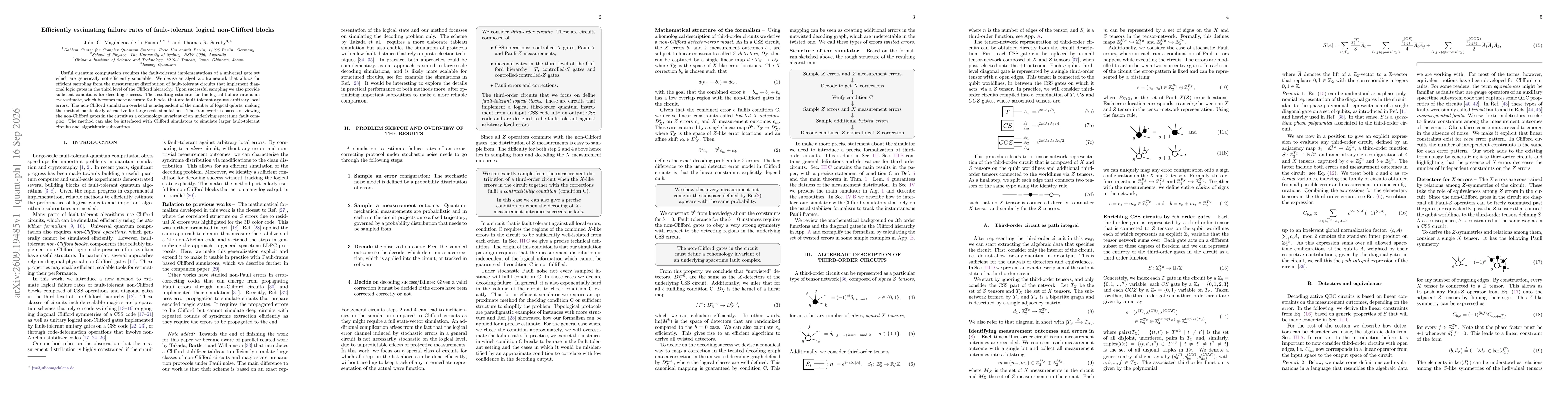 Thumbnail for Efficiently estimating failure rates of fault-tolerant logical non-Clifford blocks