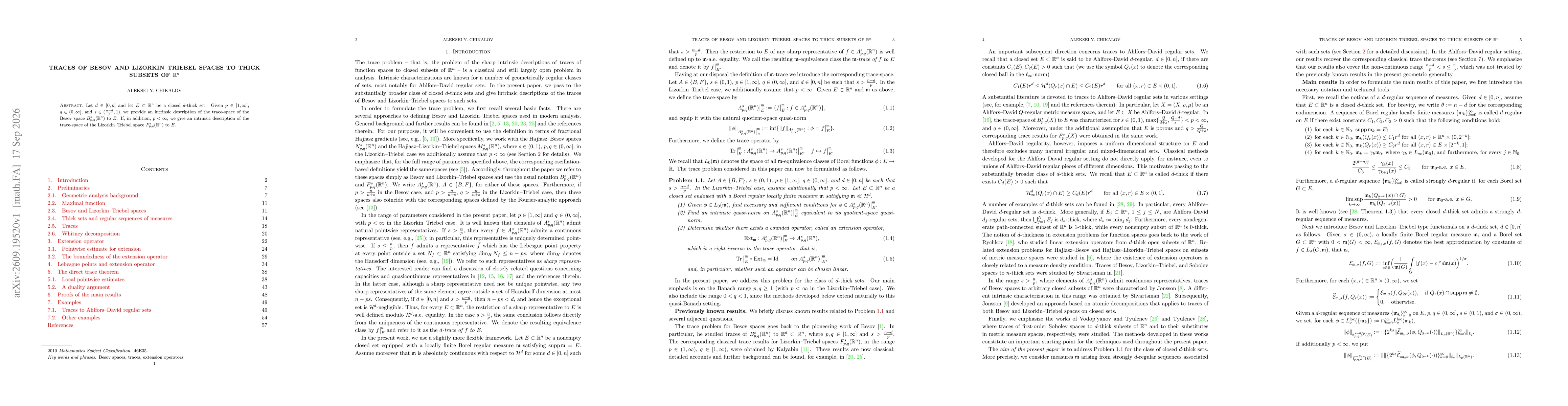 Thumbnail for Traces of Besov and Lizorkin--Triebel spaces to thick subsets of $\mathbb{R}^n$