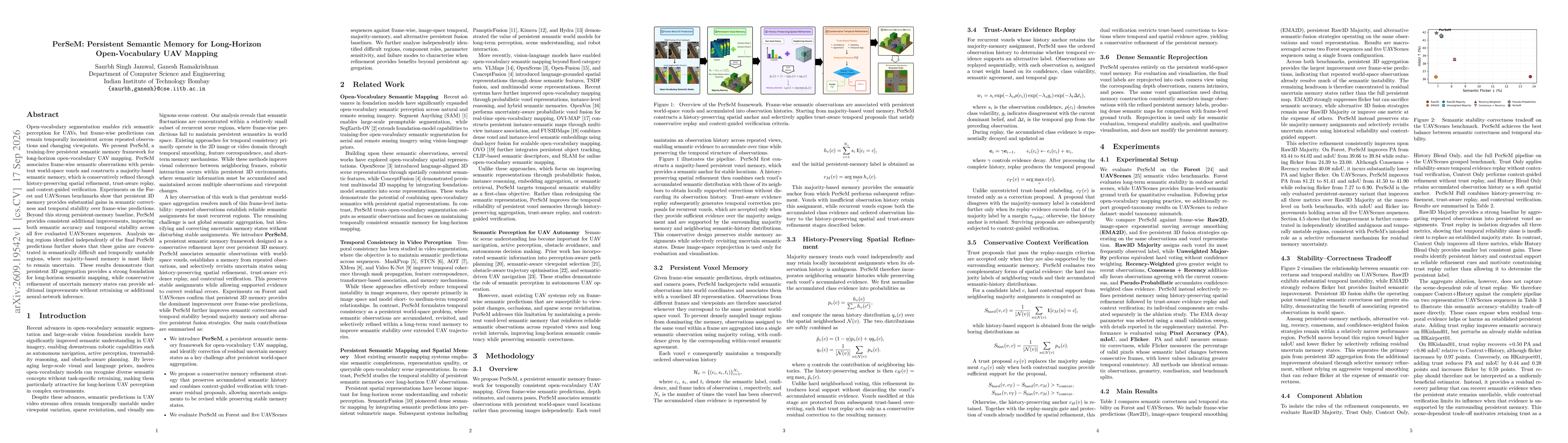 Thumbnail for PerSeM: Persistent Semantic Memory for Long-Horizon Open-Vocabulary UAV Mapping