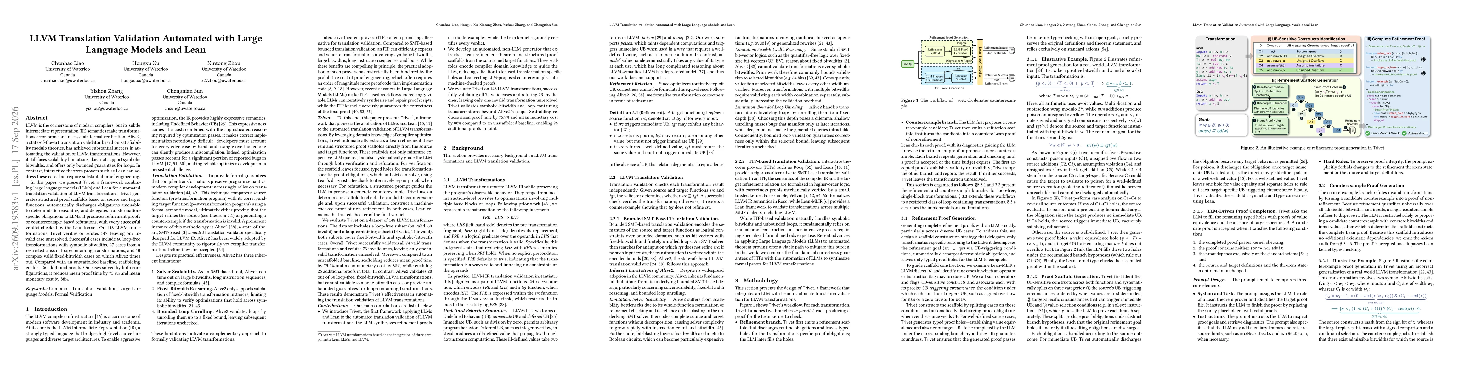 Thumbnail for LLVM Translation Validation Automated with Large Language Models and Lean