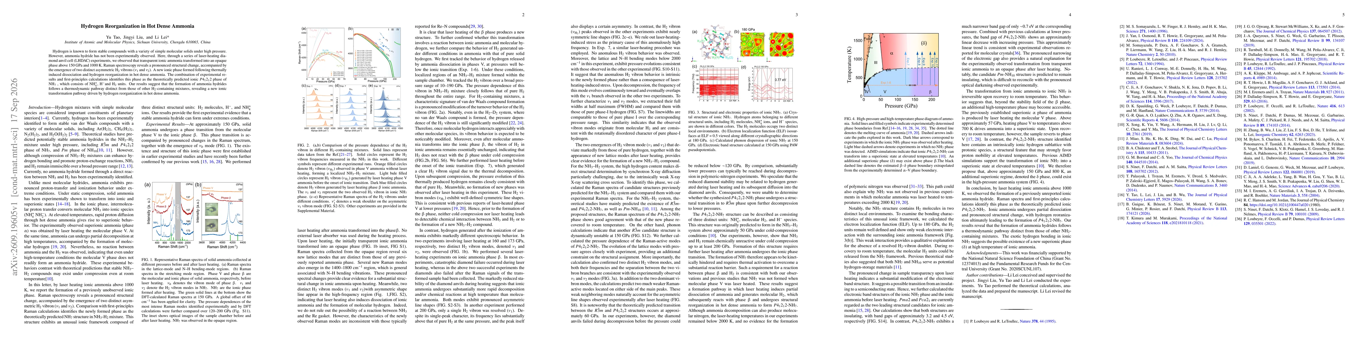 Thumbnail for Hydrogen Reorganization in Hot Dense Ammonia