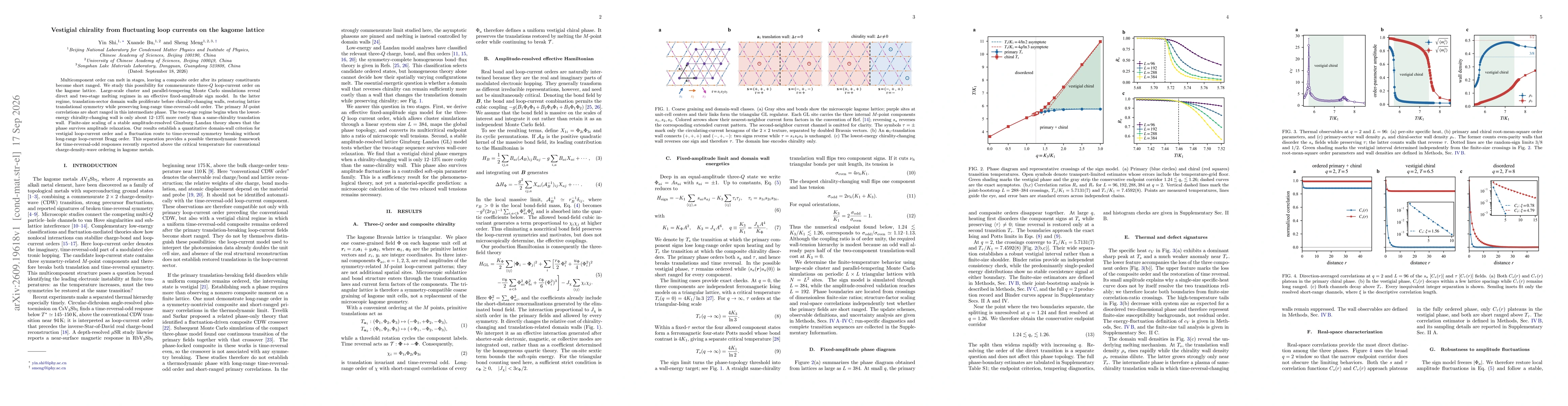 Thumbnail for Vestigial chirality from fluctuating loop currents on the kagome lattice