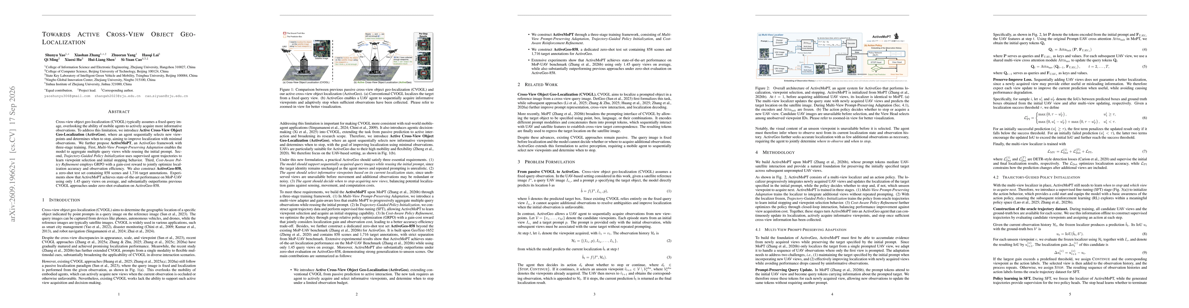 Thumbnail for Towards Active Cross-View Object Geo-Localization